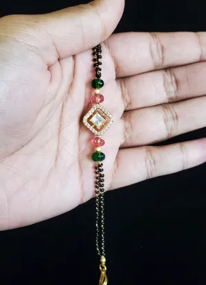 Kundan Hand Mangalsutra Bracelet With Gold Plating SPB14