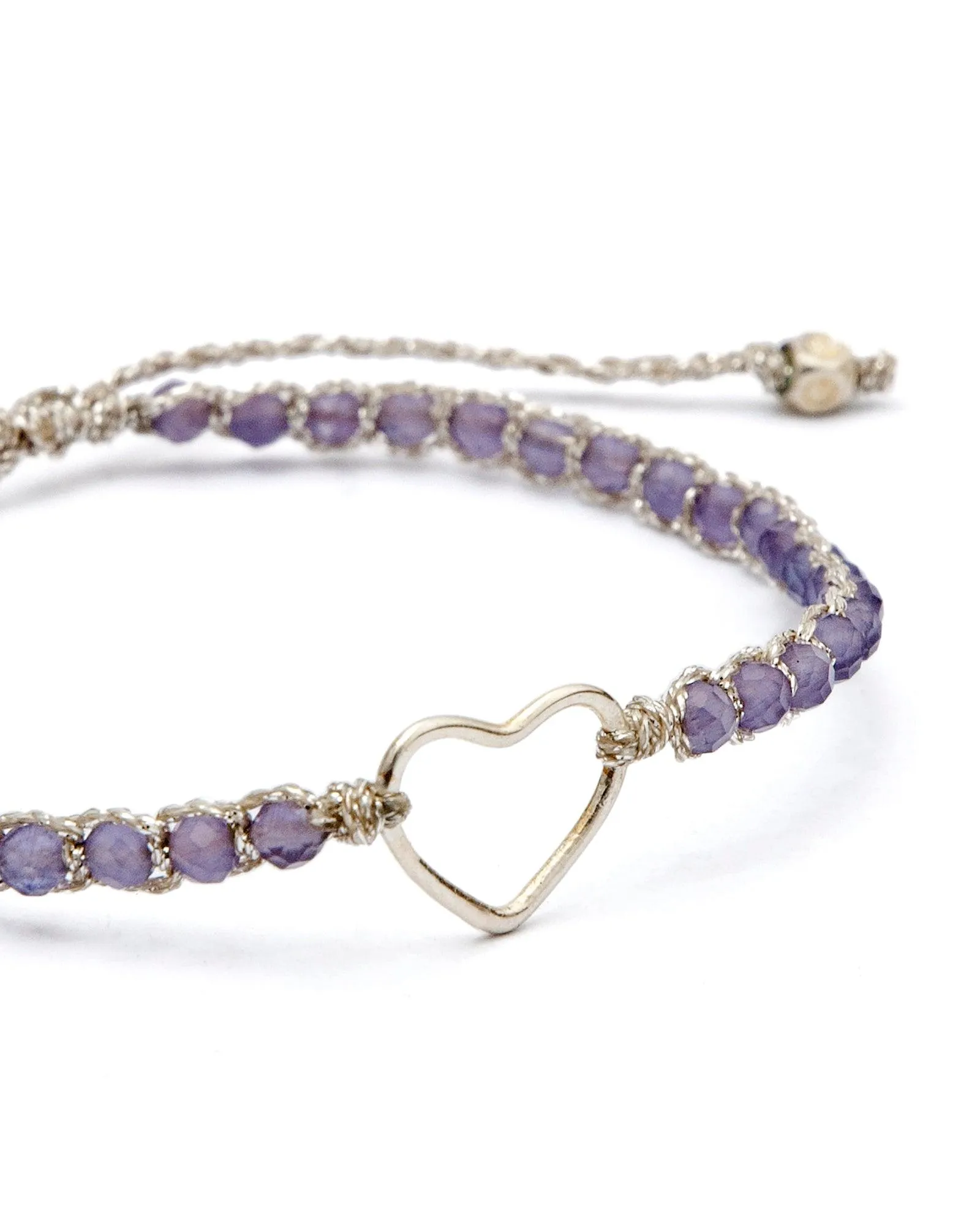 Lavender Amethyst Heart from Zambia | Silver