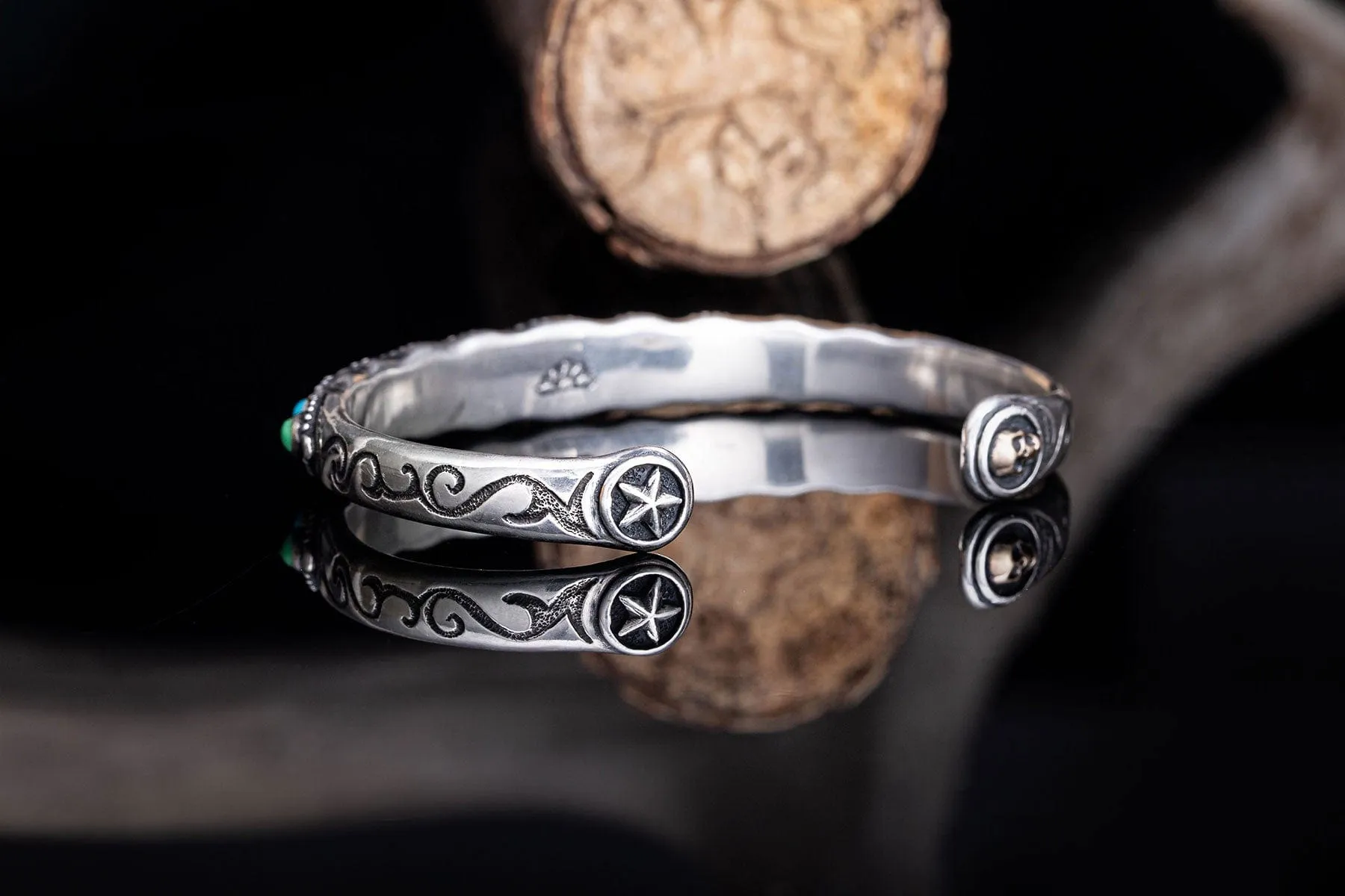 LD #18 Silver & Turquoise Cuff