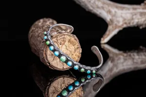 LD #18 Silver & Turquoise Cuff