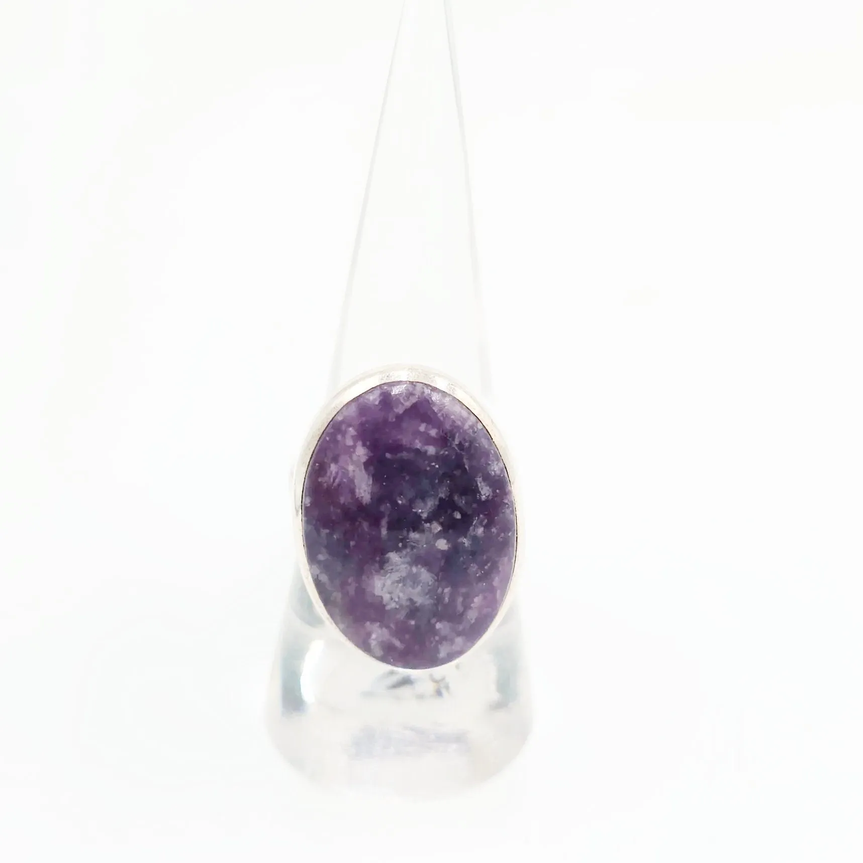 Lepidolite Ring "Orion" Sterling Silver Size 8
