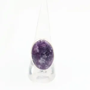 Lepidolite Ring "Orion" Sterling Silver Size 8