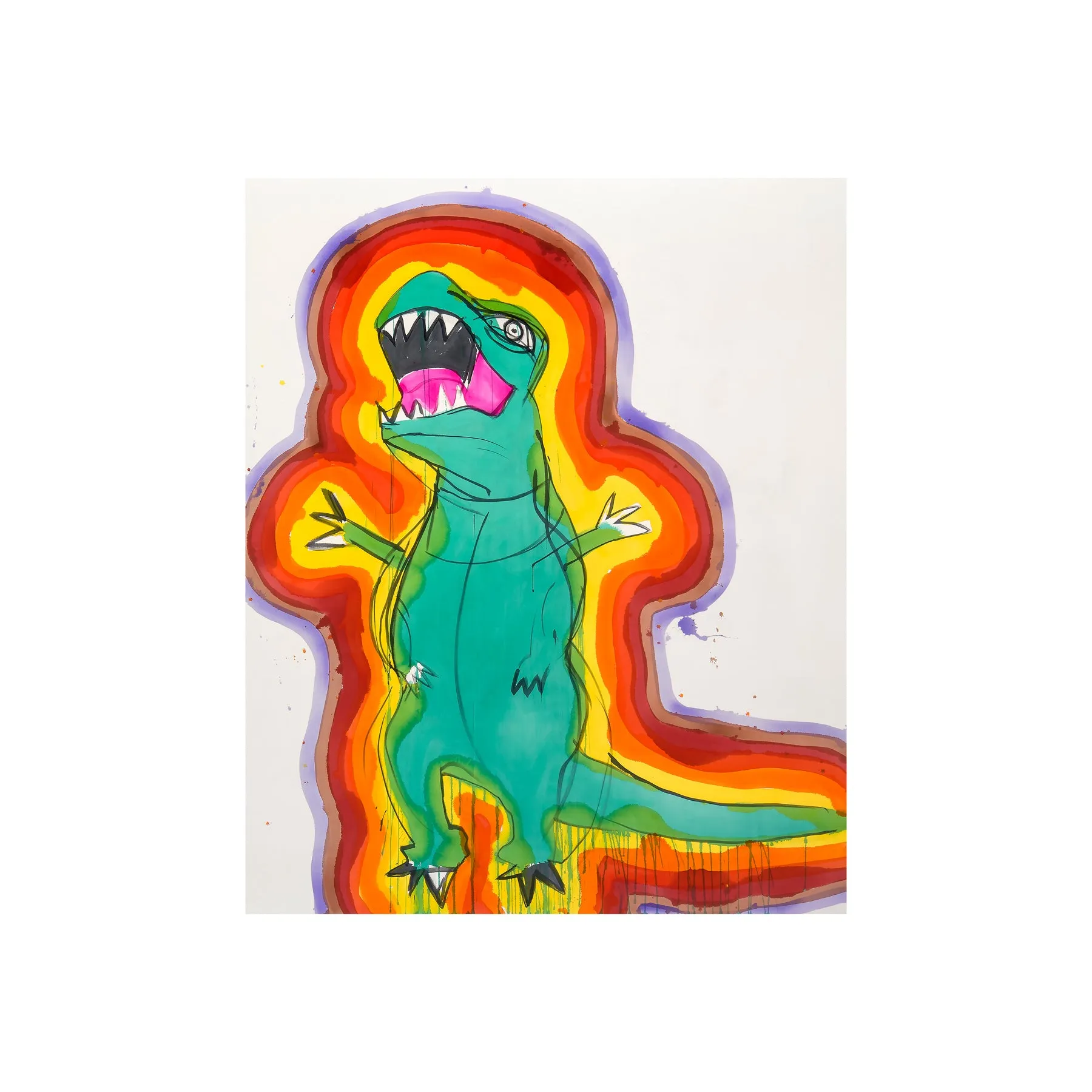 Liz Markus, Giant Green TRex, 2022; Limited Edition Print
