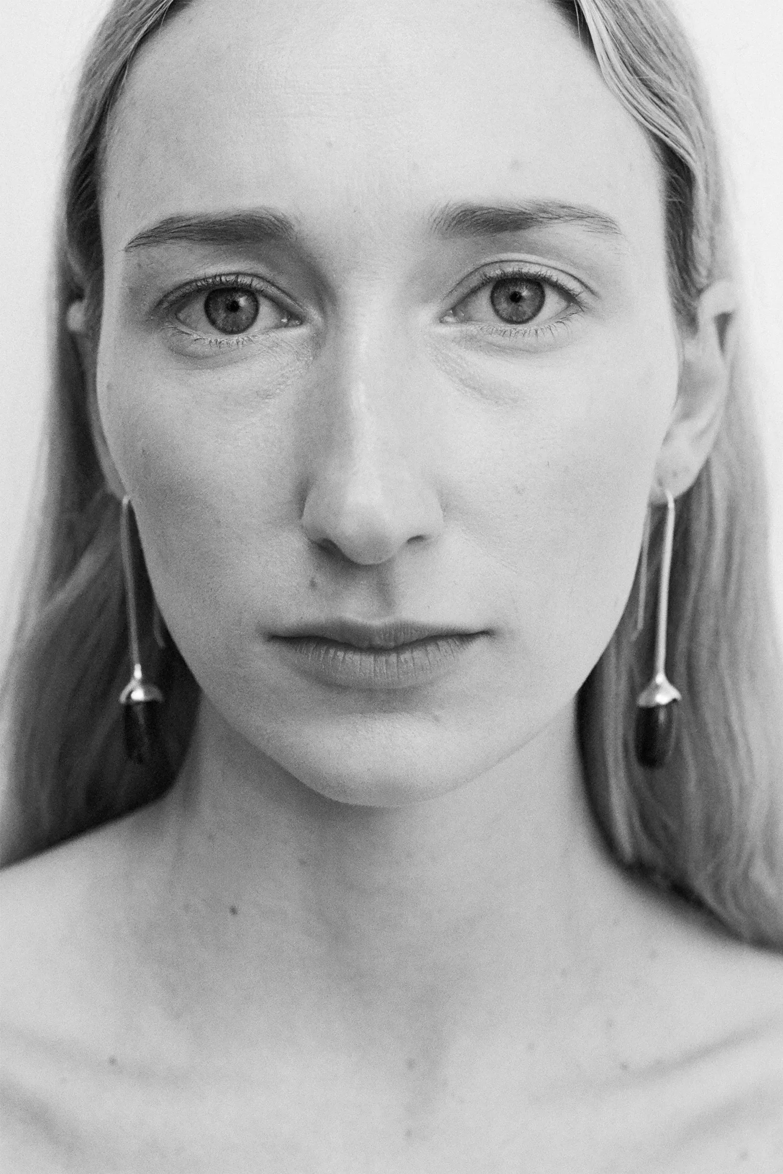 Long Dripping Stone Earrings in Jade