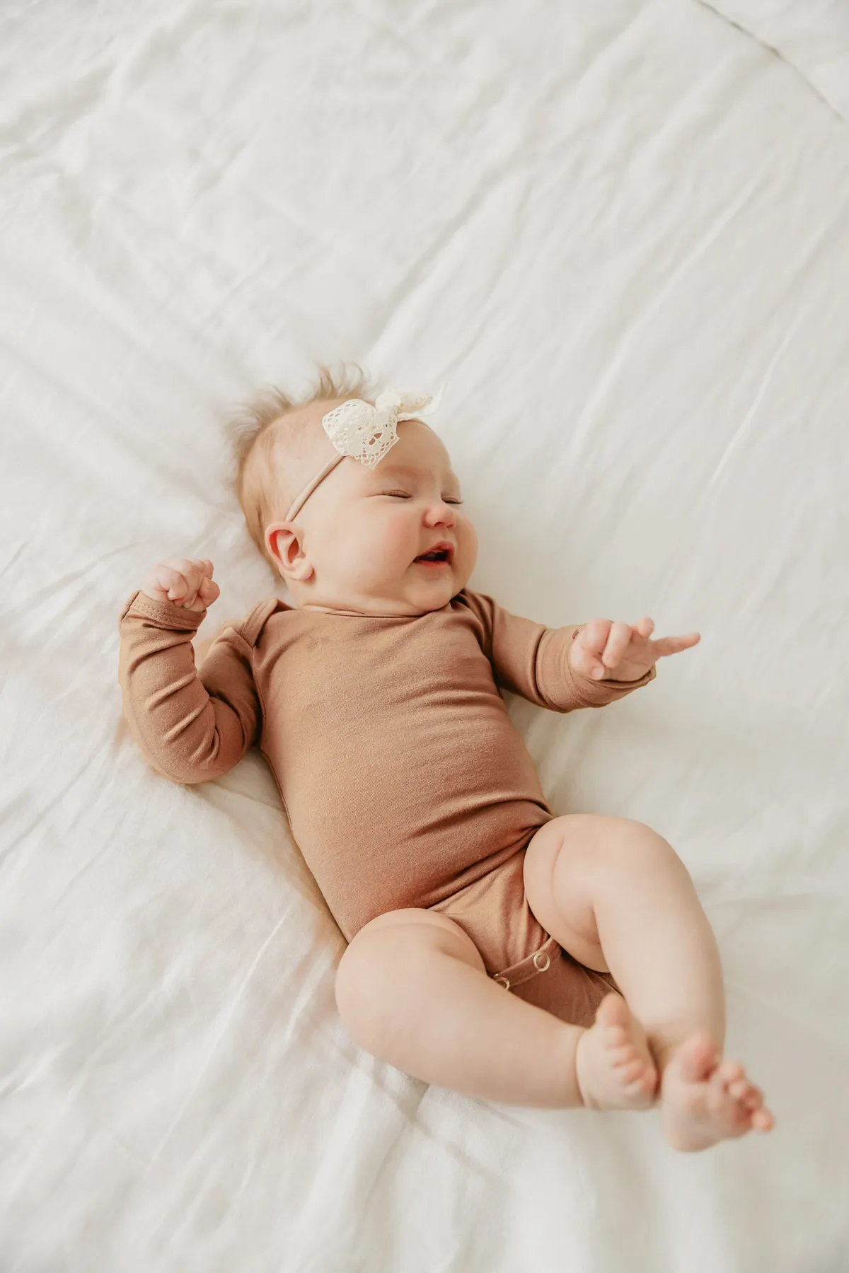 Long Sleeve Bodysuit - Pecan