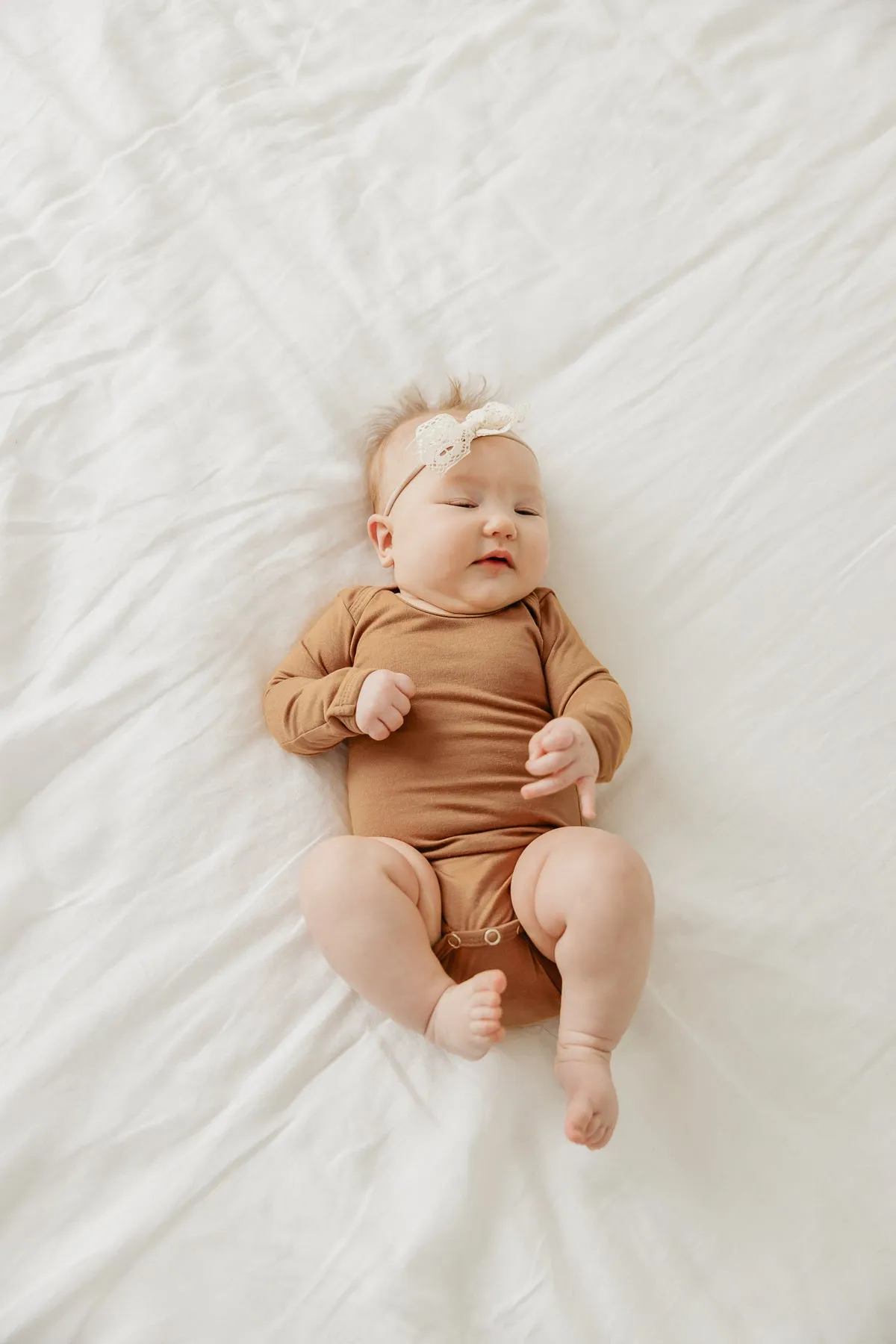 Long Sleeve Bodysuit - Pecan