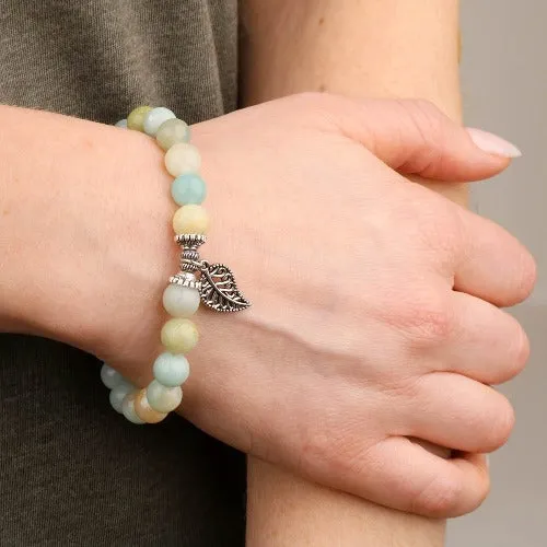 Lotus Flower Jewelry Amazonite Gemstone Bracelet