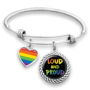 Loud and Proud Rainbow Charm Bracelet