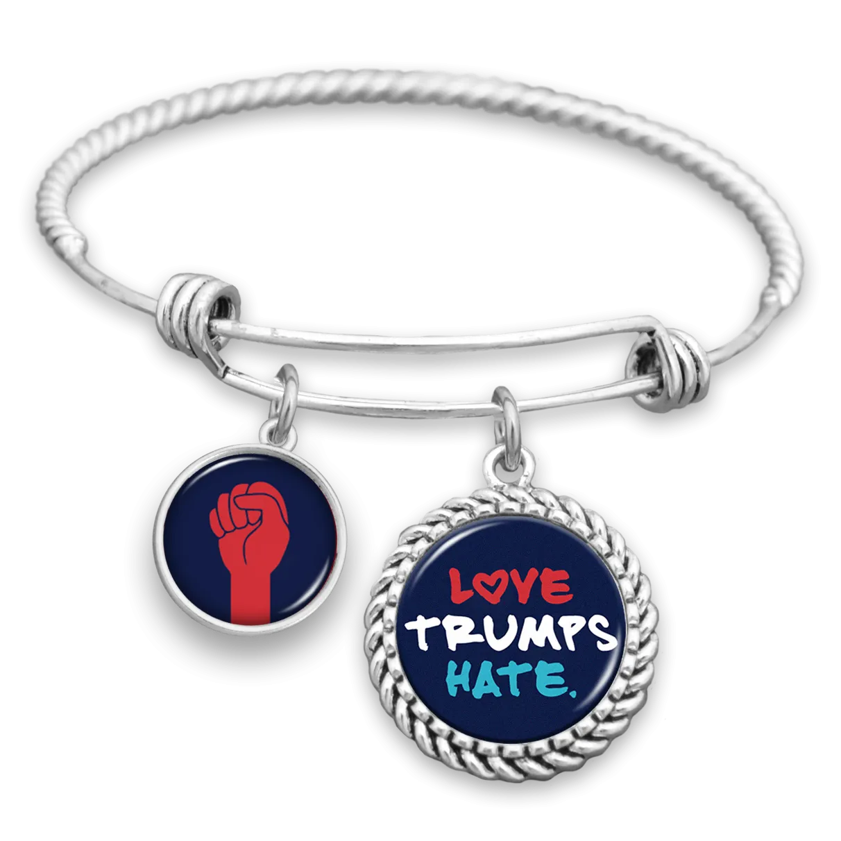 Love Trumps Hate Charm Bracelet