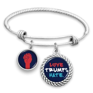 Love Trumps Hate Charm Bracelet