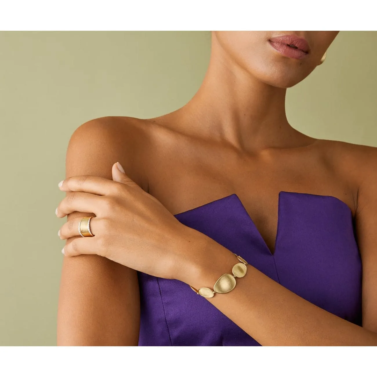 Lunaria 18K Yellow Gold Graduated Medium Bracelet