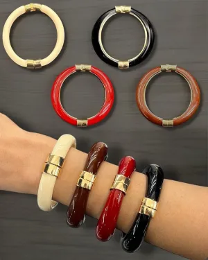 Luxe Enamel Bangle Bracelet