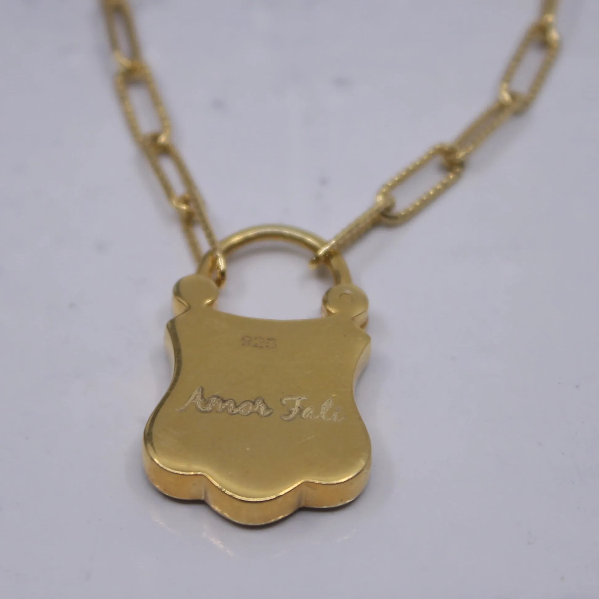 Malachite Padlock Necklace