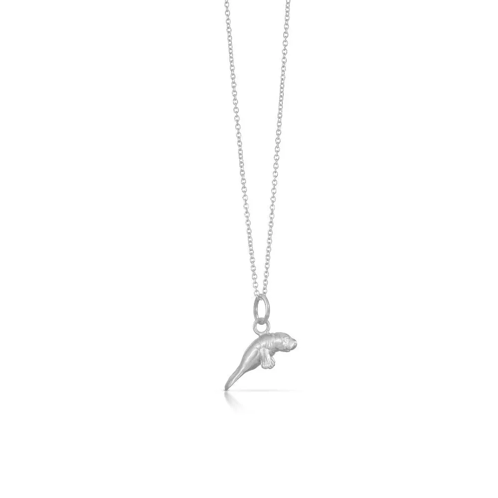 Manatee Charm in Silver