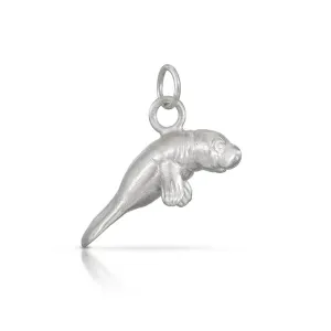 Manatee Charm in Silver