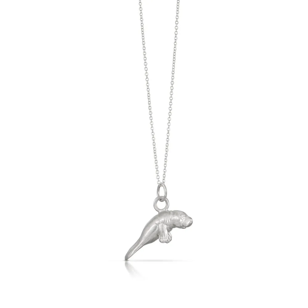 Manatee Charm in Silver
