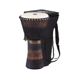 MEINL Percussion ADJ3-XL BAG Earth Rhythm Series Original Style Rope Tuned Wood Djembe, 13inch
