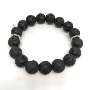 Men's Black Lava Bracelet