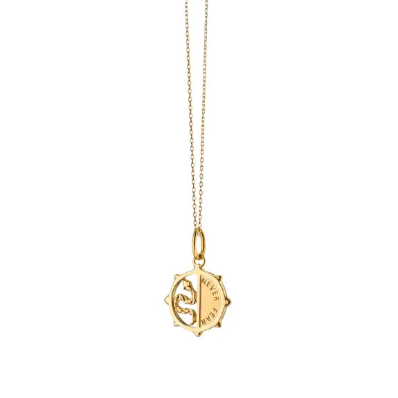 Mini "Never Fear" Snake medallion