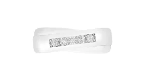 Mirage Miracle Channel Men's Ring with 0.10ct of Diamonds in Sterling Silver