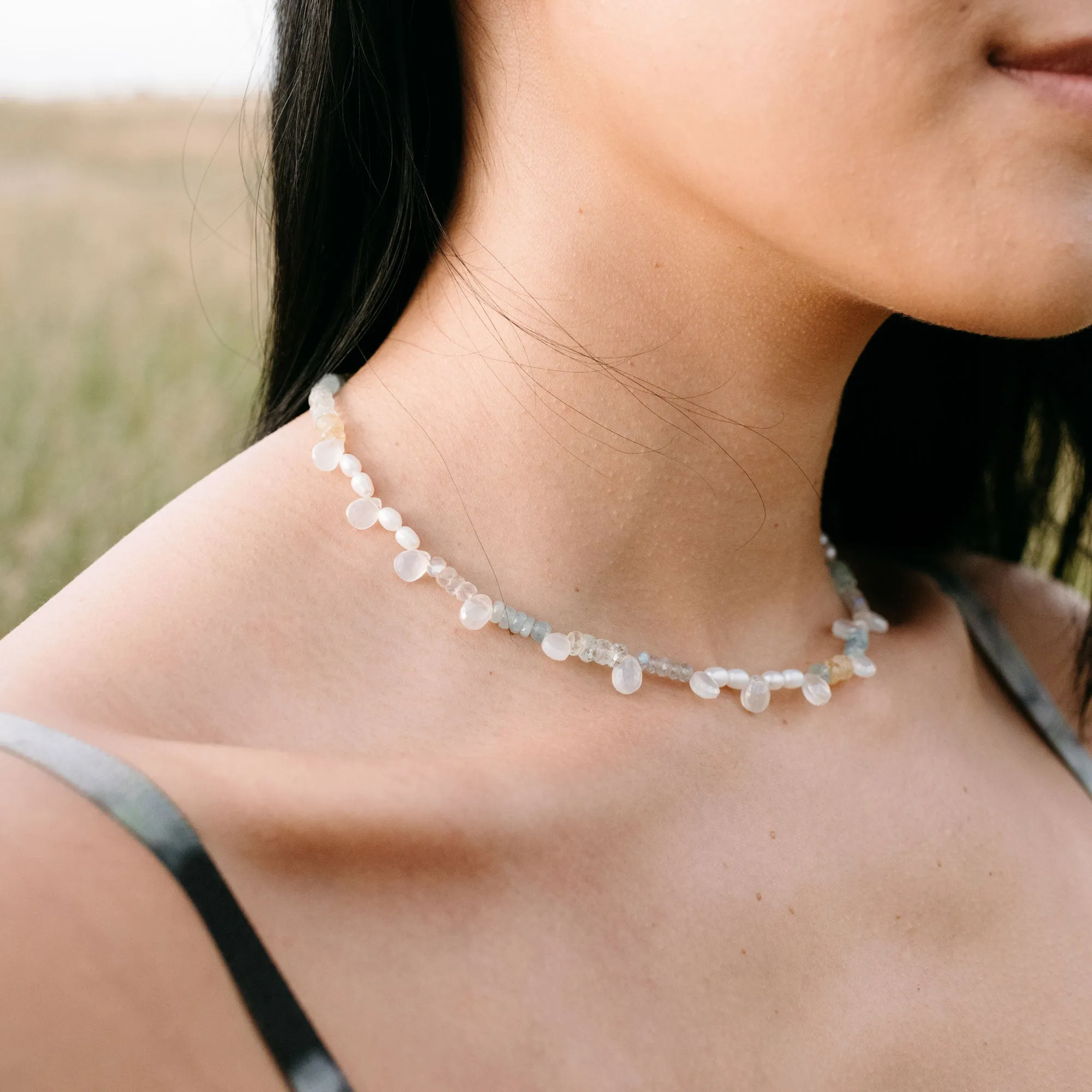 Moonflower Beaded Necklace