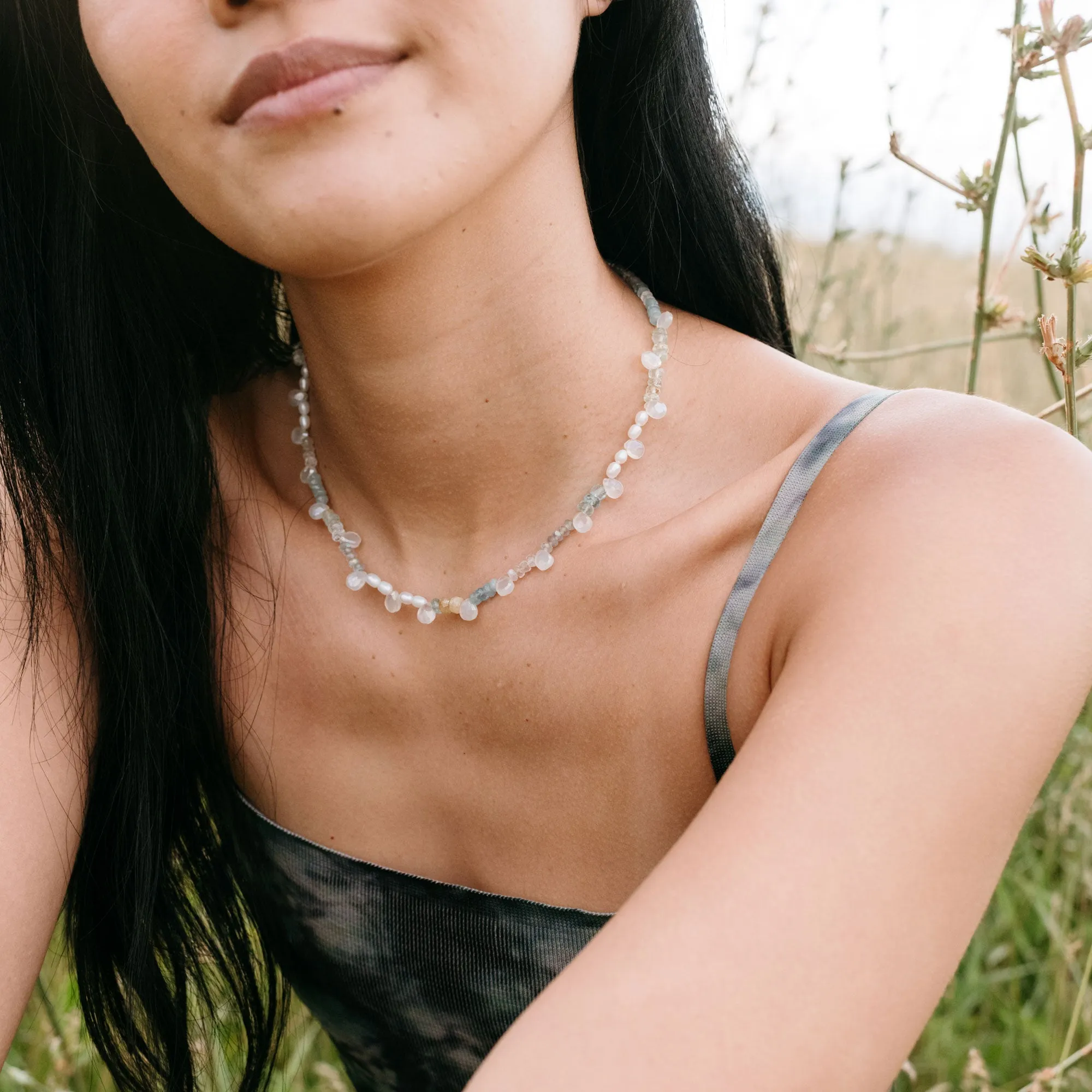 Moonflower Beaded Necklace