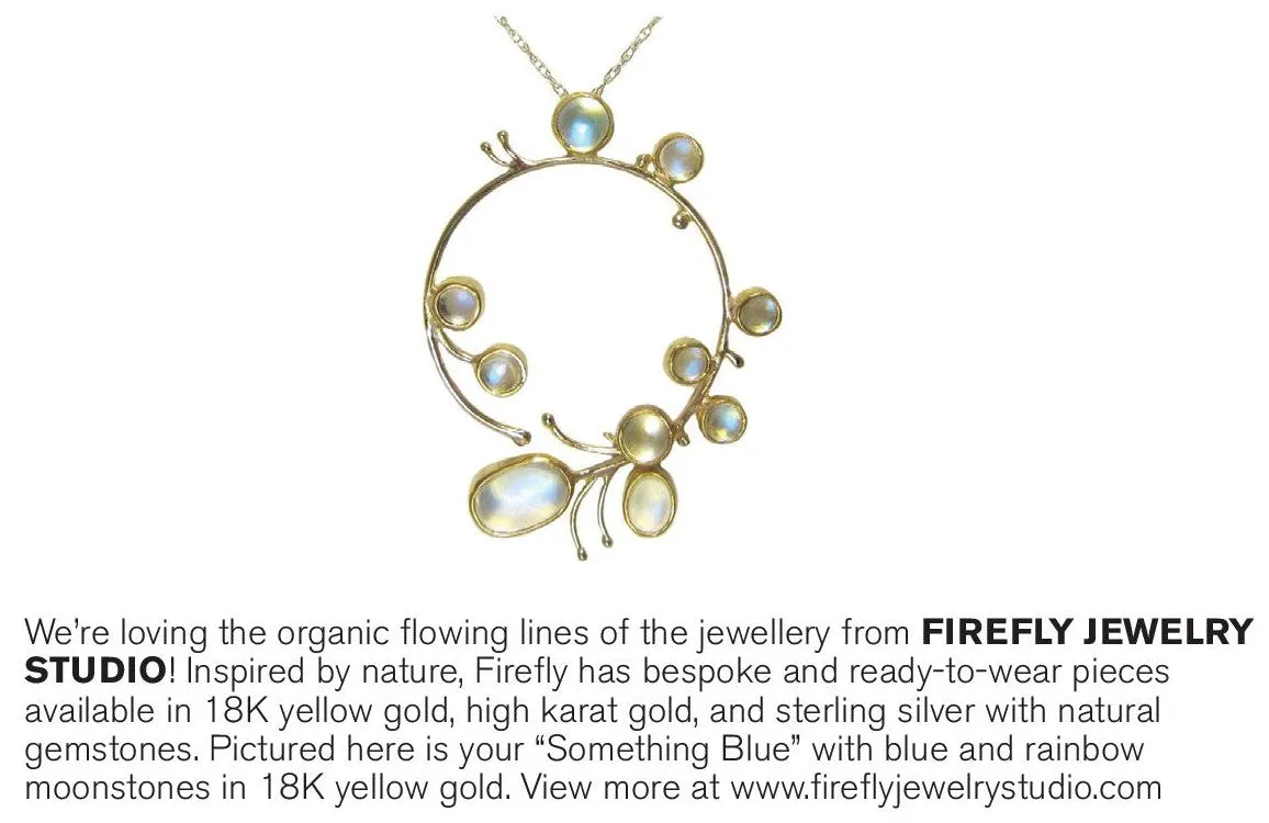 Moonstone "Wisteria" Necklace in 18K Yellow Gold: MADE TO ORDER