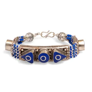 Nepal Design Lapis Lazuli & Silver Bohemian Bracelet