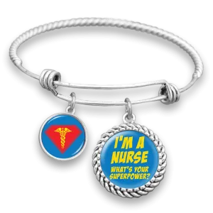 Nurse Superpower Charm Bracelet