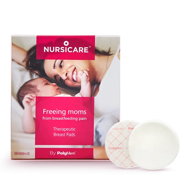 Nursicare - Therapeutic Breast Pads for Wounded, Cracked, Painful Nipples.  Pack of 6.