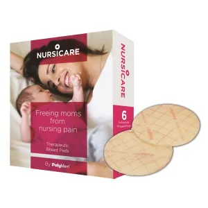 Nursicare - Therapeutic Breast Pads for Wounded, Cracked, Painful Nipples.  Pack of 6.