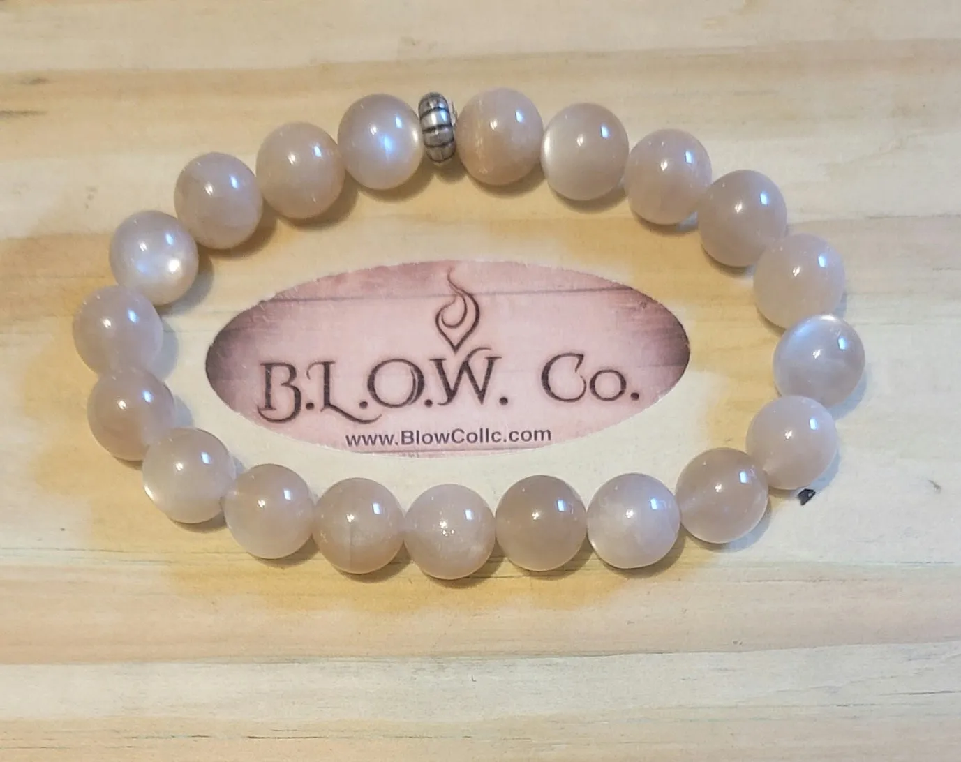 Orange Moonstone 10mm Custom Bracelet