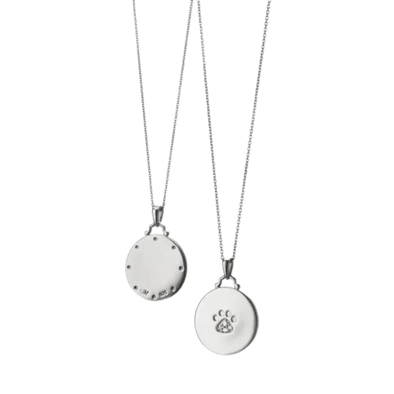 Paw Print Charm Sapphire Necklace