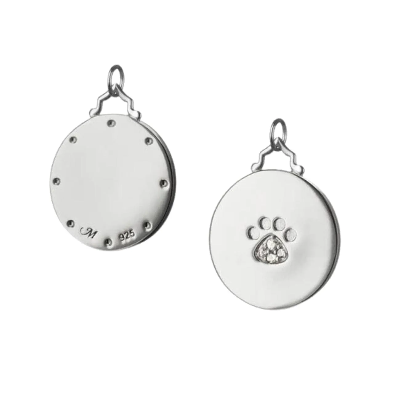 Paw Print Charm Sapphire Necklace