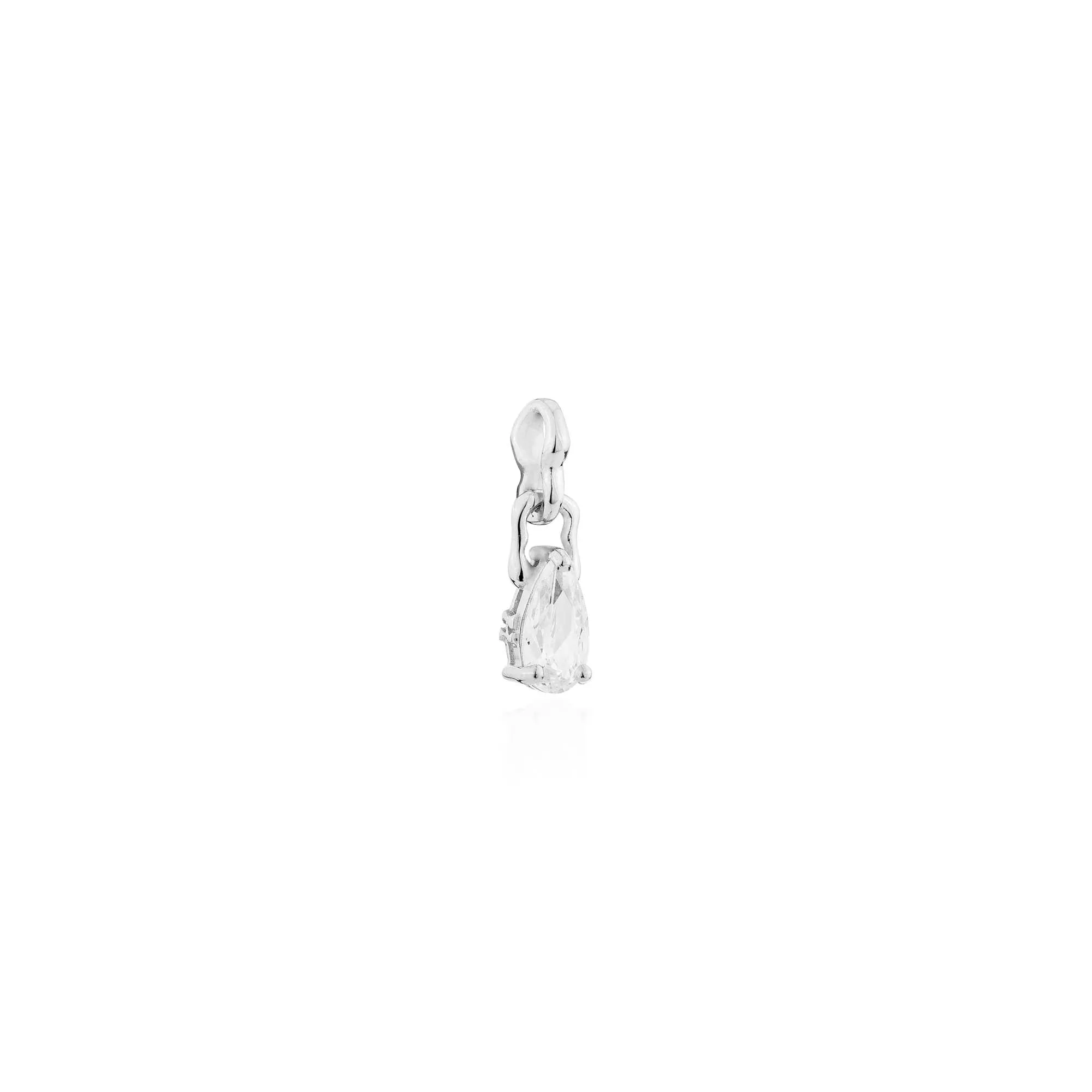 Pear Pendant - White Gold