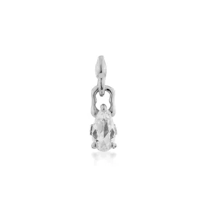 Pear Pendant - White Gold