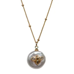 Pearl & Bee Necklace