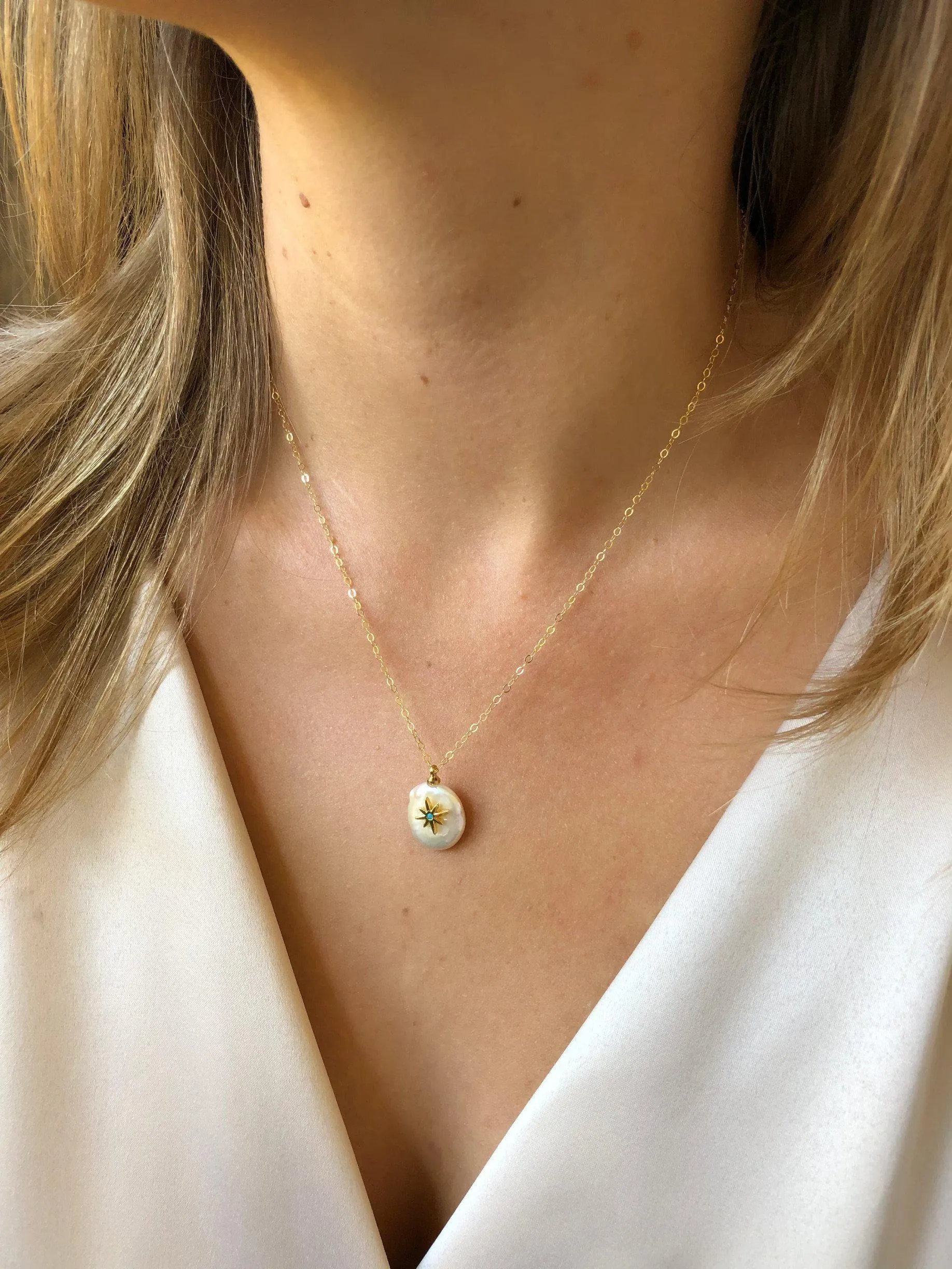 Pearl & Star Necklace