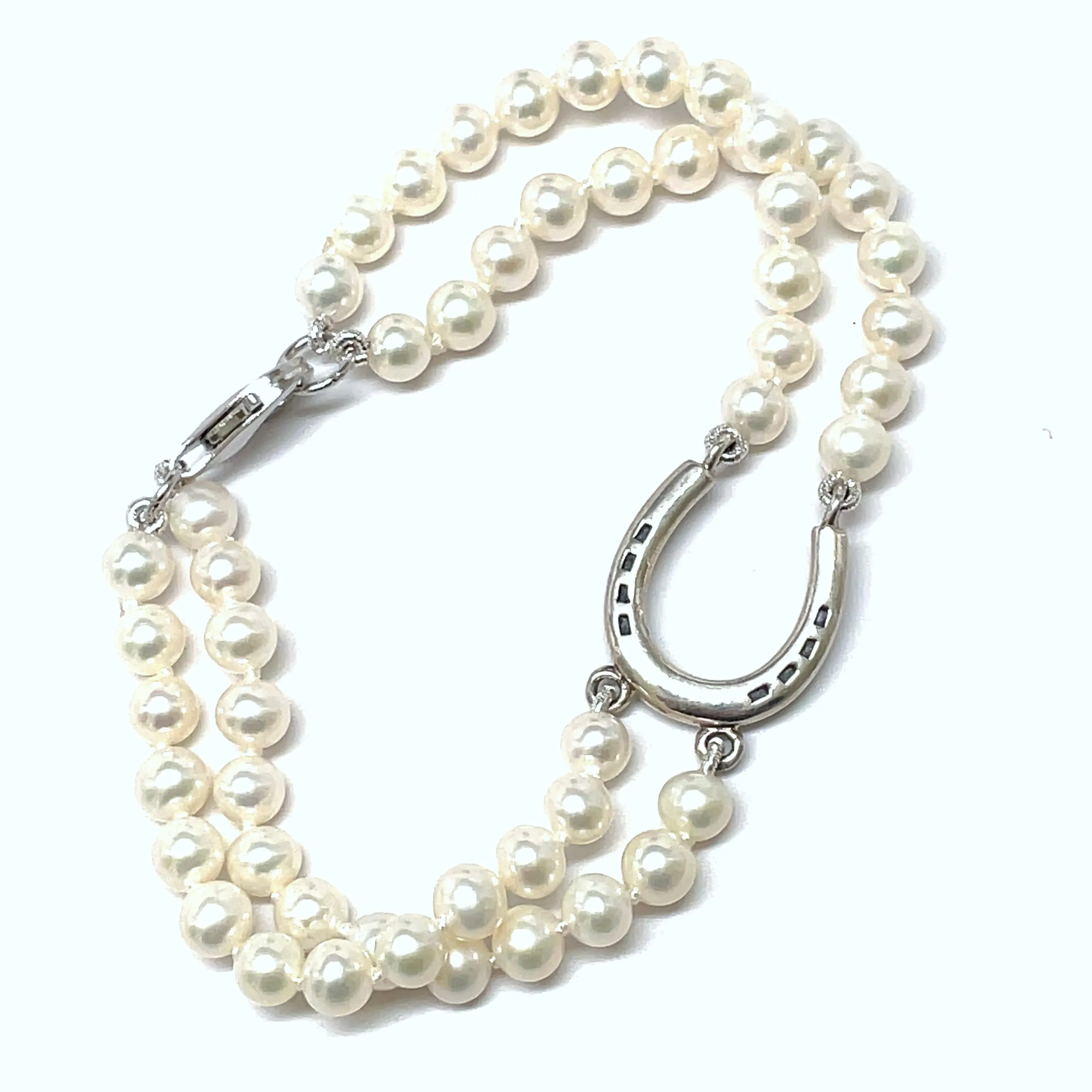 Pearl and Horseshoe Bracelet