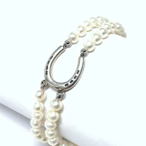 Pearl and Horseshoe Bracelet