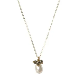 Pearl and Pyrite Keepsake Necklace