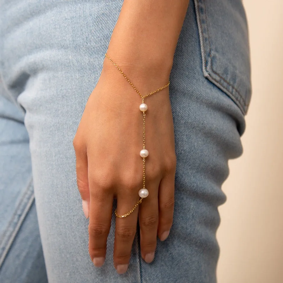 Pearl Handchain Bracelet