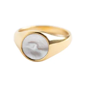 Pearl Signet Ring