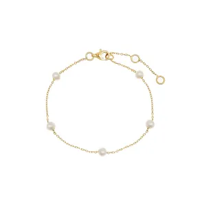 Petite Multi Pearl Bracelet 14K