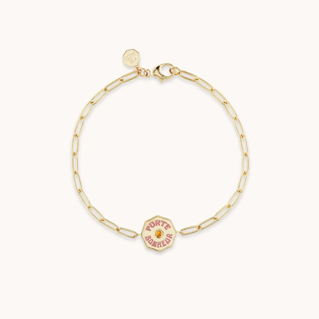 Petite Porte Bonheur Bracelet Citrine