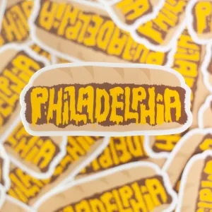 Philadelphia cheesesteak vinyl sticker, Philly cheesesteak, Philly sticker