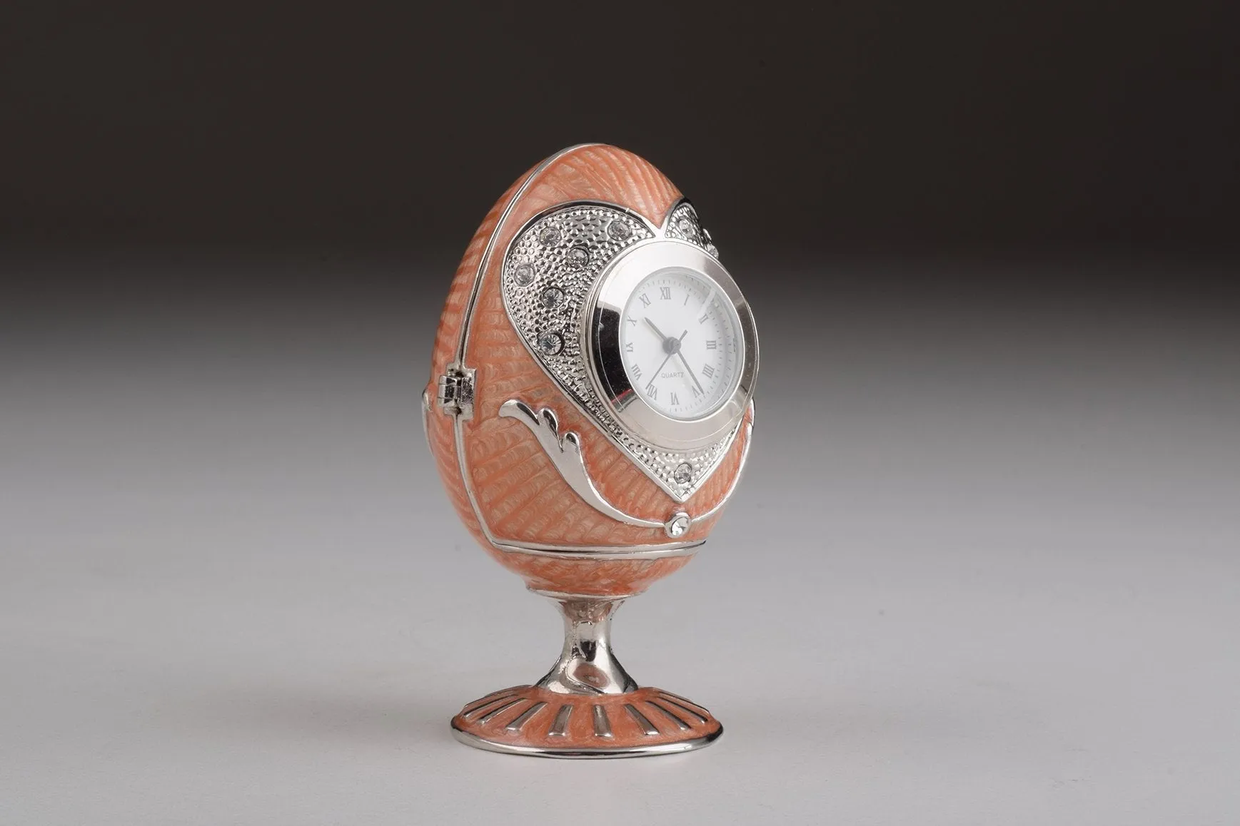 Pink Faberge Egg with Clock