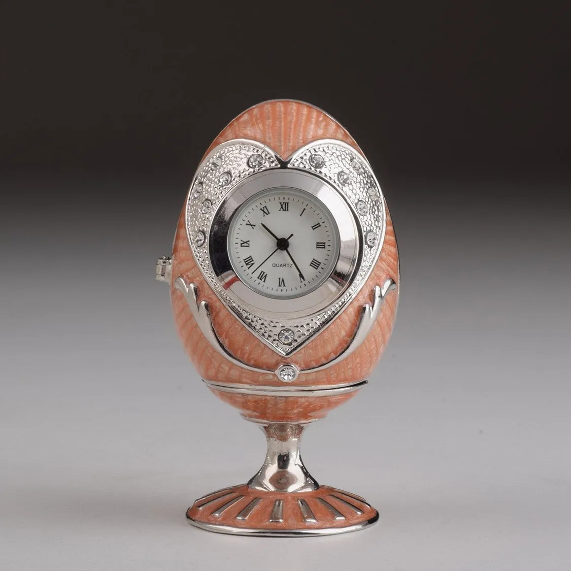 Pink Faberge Egg with Clock
