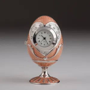 Pink Faberge Egg with Clock