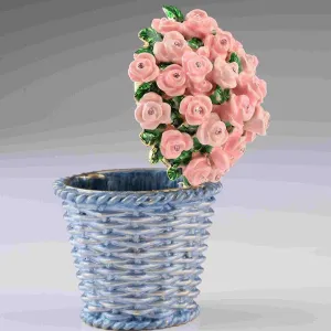 Pink Flowers in Basket